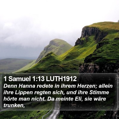 1 Samuel 1:13 LUTH1912 Bible Verse Image