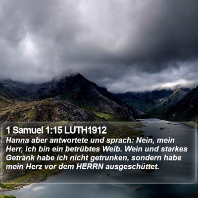 1 Samuel 1:15 LUTH1912 Bible Verse Image