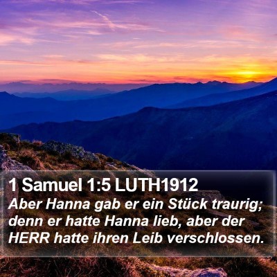 1 Samuel 1:5 LUTH1912 Bible Verse Image