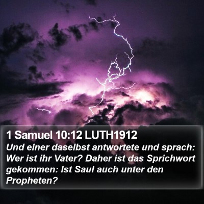 1 Samuel 10:12 LUTH1912 Bible Verse Image
