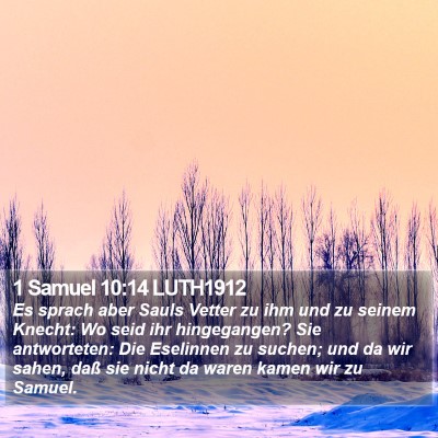 1 Samuel 10:14 LUTH1912 Bible Verse Image