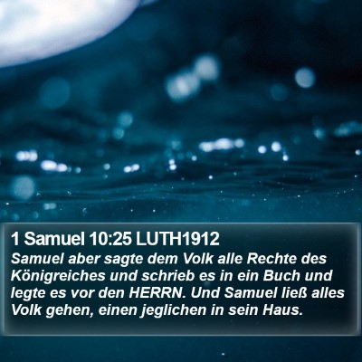 1 Samuel 10:25 LUTH1912 Bible Verse Image