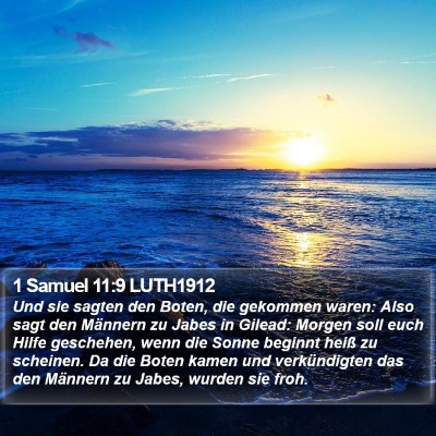 1 Samuel 11:9 LUTH1912 Bible Verse Image