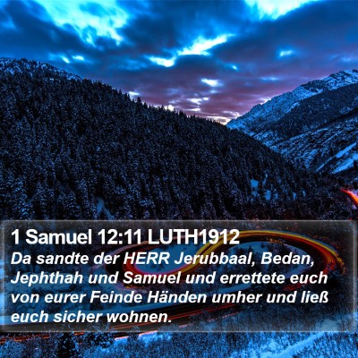 1 Samuel 12:11 LUTH1912 Bible Verse Image