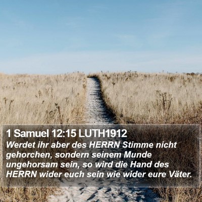 1 Samuel 12:15 LUTH1912 Bible Verse Image