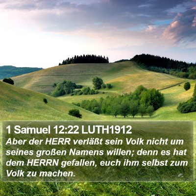 1 Samuel 12:22 LUTH1912 Bible Verse Image