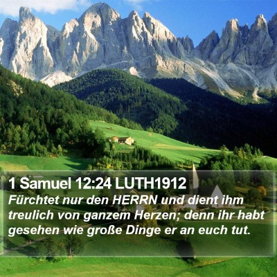 1 Samuel 12:24 LUTH1912 Bible Verse Image