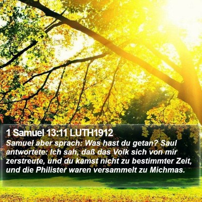 1 Samuel 13:11 LUTH1912 Bible Verse Image