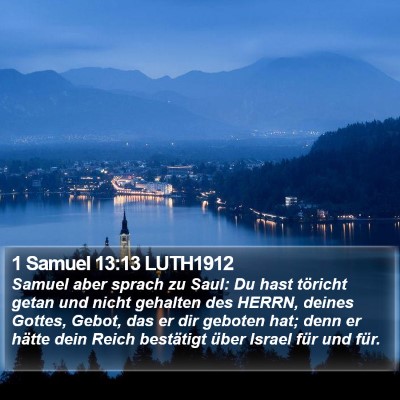1 Samuel 13:13 LUTH1912 Bible Verse Image