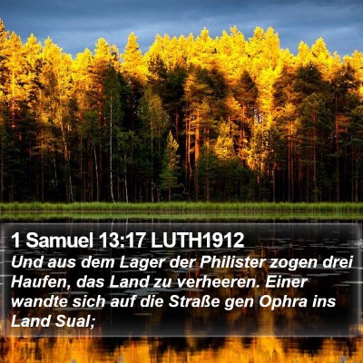 1 Samuel 13:17 LUTH1912 Bible Verse Image