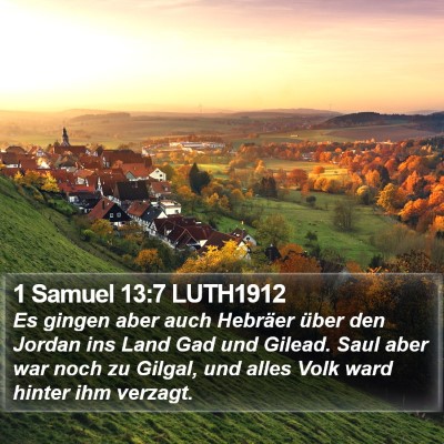 1 Samuel 13:7 LUTH1912 Bible Verse Image