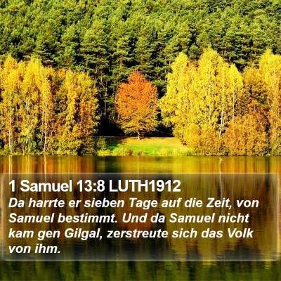 1 Samuel 13:8 LUTH1912 Bible Verse Image
