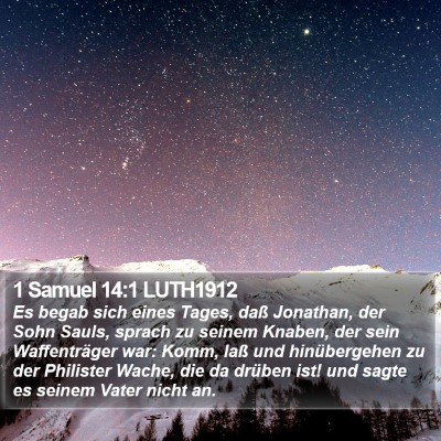 1 Samuel 14:1 LUTH1912 Bible Verse Image