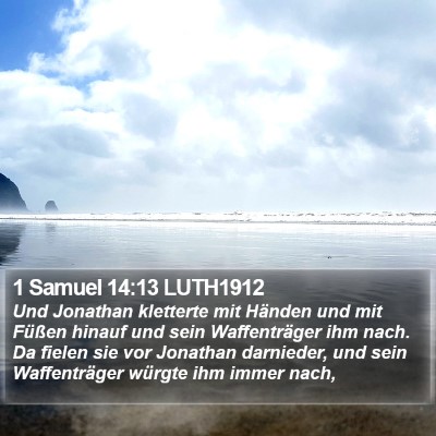 1 Samuel 14:13 LUTH1912 Bible Verse Image