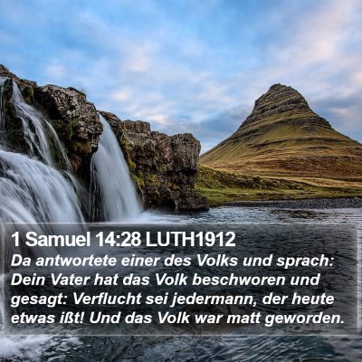 1 Samuel 14:28 LUTH1912 Bible Verse Image