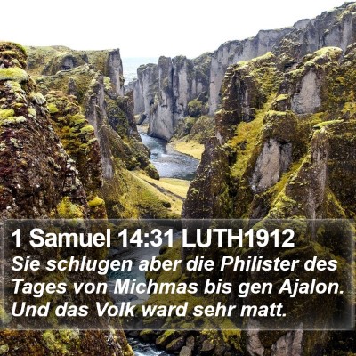 1 Samuel 14:31 LUTH1912 Bible Verse Image