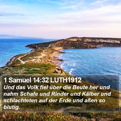 1 Samuel 14:32 LUTH1912 Bible Verse Image