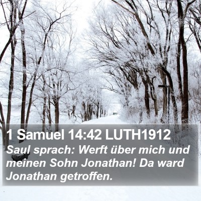 1 Samuel 14:42 LUTH1912 Bible Verse Image