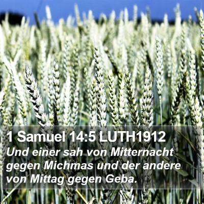1 Samuel 14:5 LUTH1912 Bible Verse Image