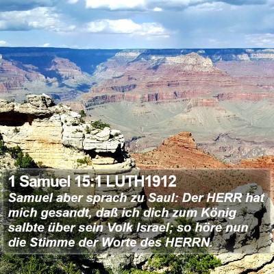 1 Samuel 15:1 LUTH1912 Bible Verse Image