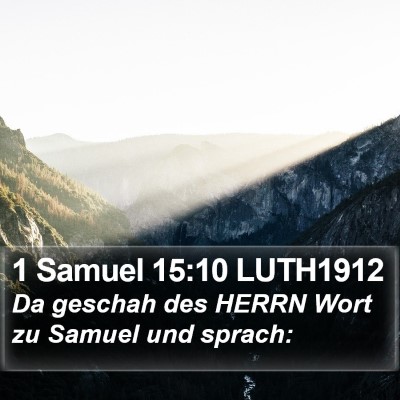 1 Samuel 15:10 LUTH1912 Bible Verse Image