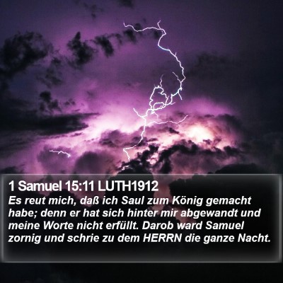 1 Samuel 15:11 LUTH1912 Bible Verse Image