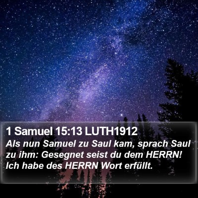 1 Samuel 15:13 LUTH1912 Bible Verse Image