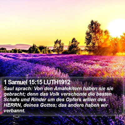 1 Samuel 15:15 LUTH1912 Bible Verse Image