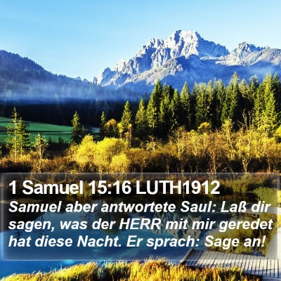 1 Samuel 15:16 LUTH1912 Bible Verse Image