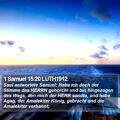 1 Samuel 15:20 LUTH1912 Bible Verse Image