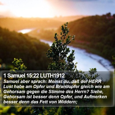 1 Samuel 15:22 LUTH1912 Bible Verse Image