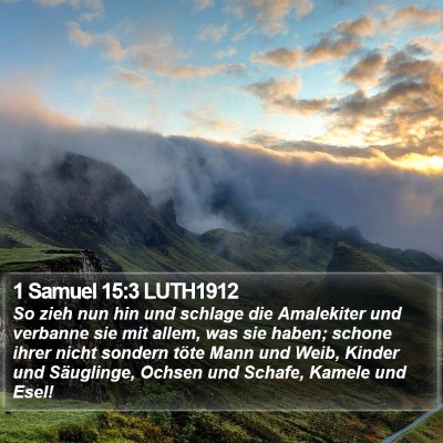 1 Samuel 15:3 LUTH1912 Bible Verse Image