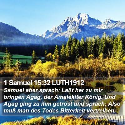 1 Samuel 15:32 LUTH1912 Bible Verse Image