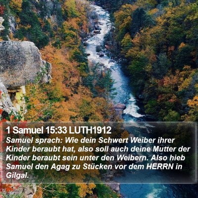 1 Samuel 15:33 LUTH1912 Bible Verse Image