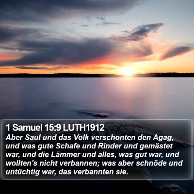 1 Samuel 15:9 LUTH1912 Bible Verse Image