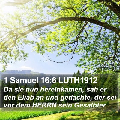 1 Samuel 16:6 LUTH1912 Bible Verse Image