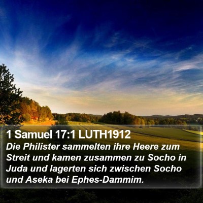 1 Samuel 17:1 LUTH1912 Bible Verse Image