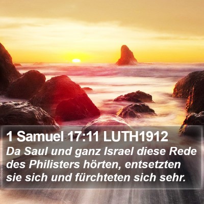 1 Samuel 17:11 LUTH1912 Bible Verse Image