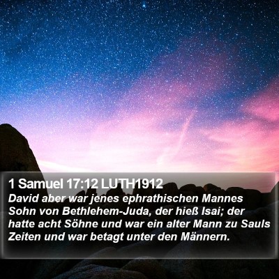 1 Samuel 17:12 LUTH1912 Bible Verse Image