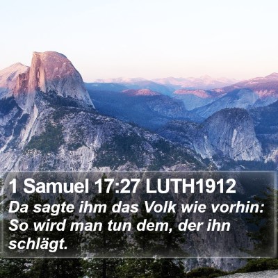 1 Samuel 17:27 LUTH1912 Bible Verse Image