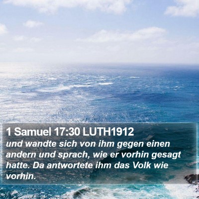 1 Samuel 17:30 LUTH1912 Bible Verse Image