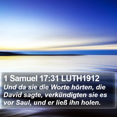 1 Samuel 17:31 LUTH1912 Bible Verse Image