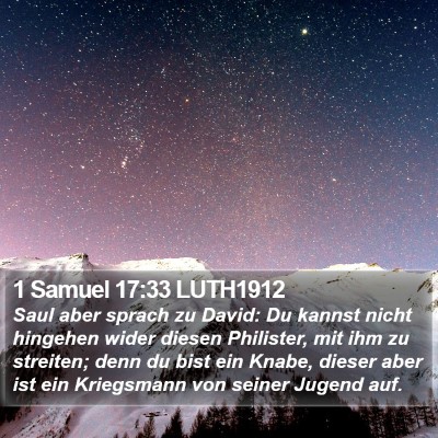 1 Samuel 17:33 LUTH1912 Bible Verse Image