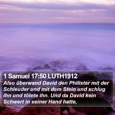 1 Samuel 17:50 LUTH1912 Bible Verse Image