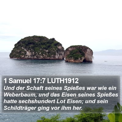 1 Samuel 17:7 LUTH1912 Bible Verse Image