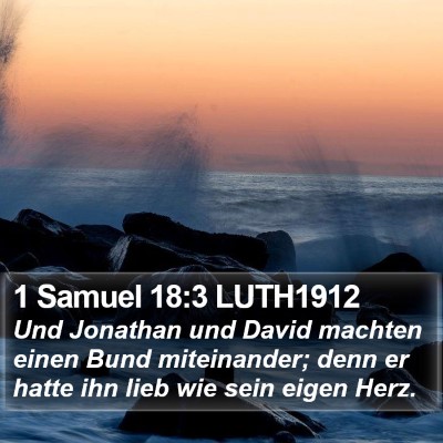 1 Samuel 18:3 LUTH1912 Bible Verse Image
