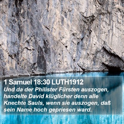 1 Samuel 18:30 LUTH1912 Bible Verse Image