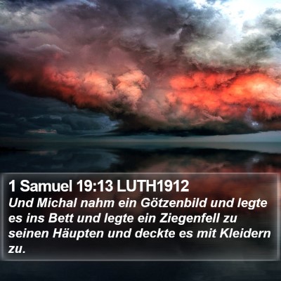1 Samuel 19:13 LUTH1912 Bible Verse Image