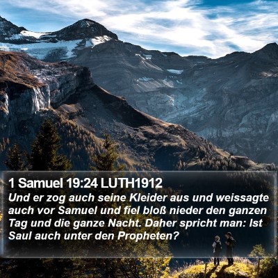1 Samuel 19:24 LUTH1912 Bible Verse Image