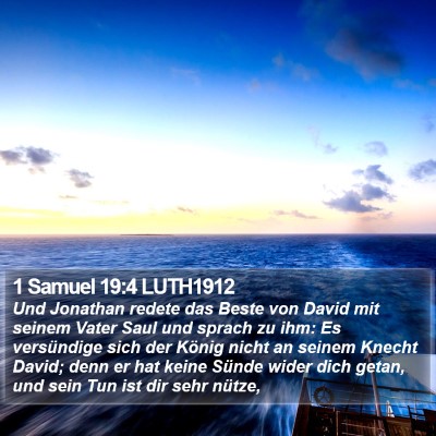 1 Samuel 19:4 LUTH1912 Bible Verse Image